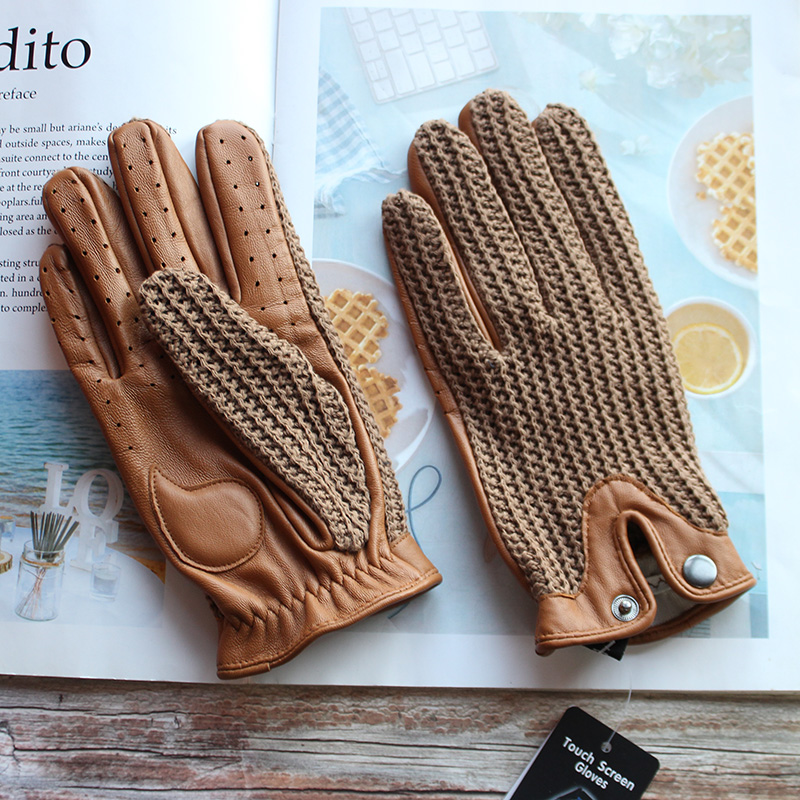 Touch Screen Gloves - 고품질 신상 가죽 남성용 운전용 논슬립