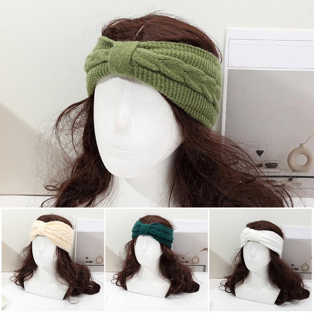 Fleece Ear Warmer Band - 겨울 양털 안감 머리띠 솔리드 컬러