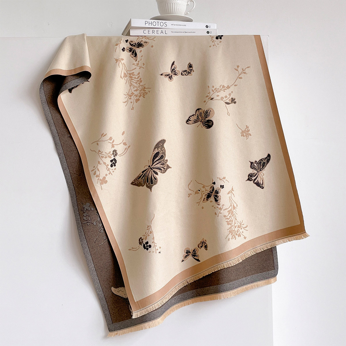 여성용 인조 캐시미어 스카프 프린지 장식 두꺼운 따뜻한 - Cashmere Pashmina Wrap 리뷰 및 가격