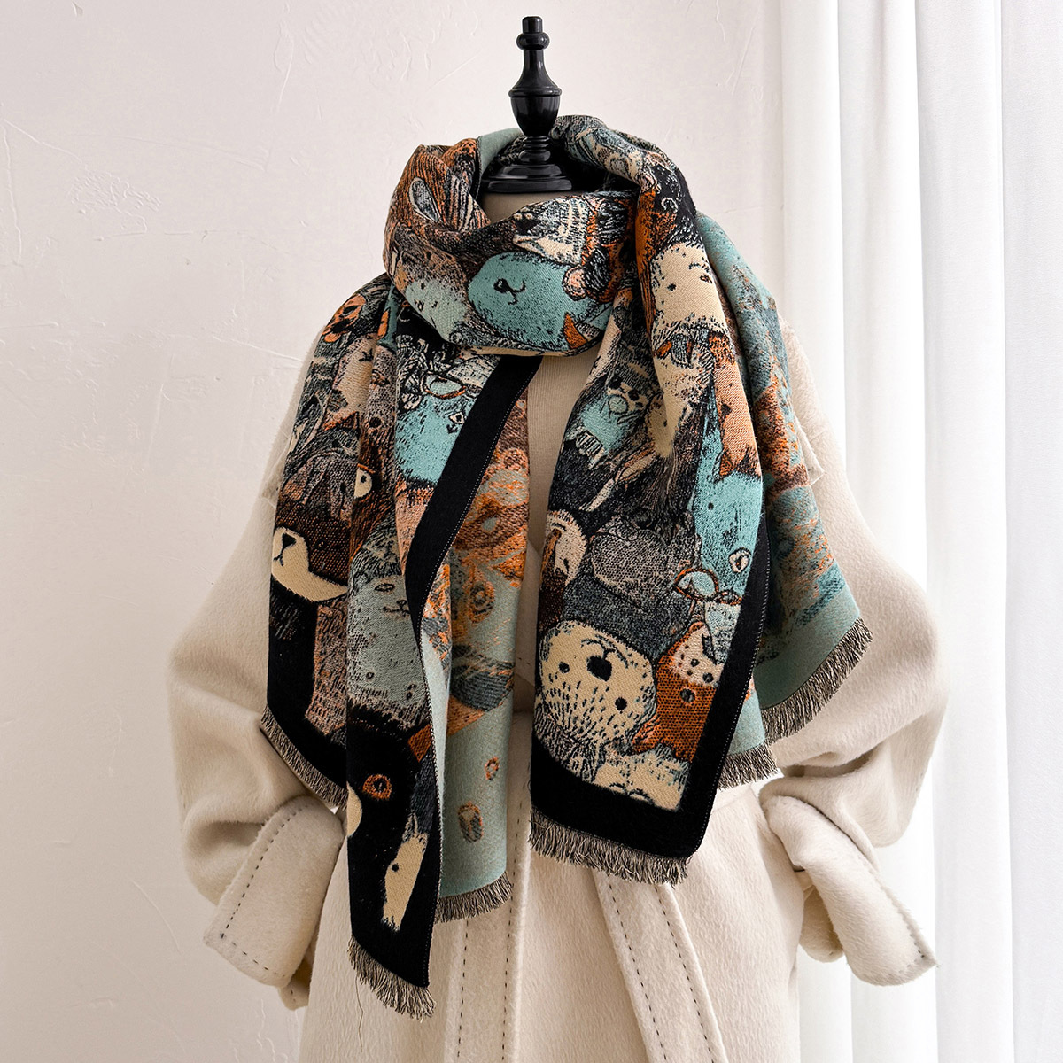 여성용 인조 캐시미어 스카프 두꺼운 따뜻한 숄 가을 프 - Cashmere Pashmina Wrap 리뷰 및 가격