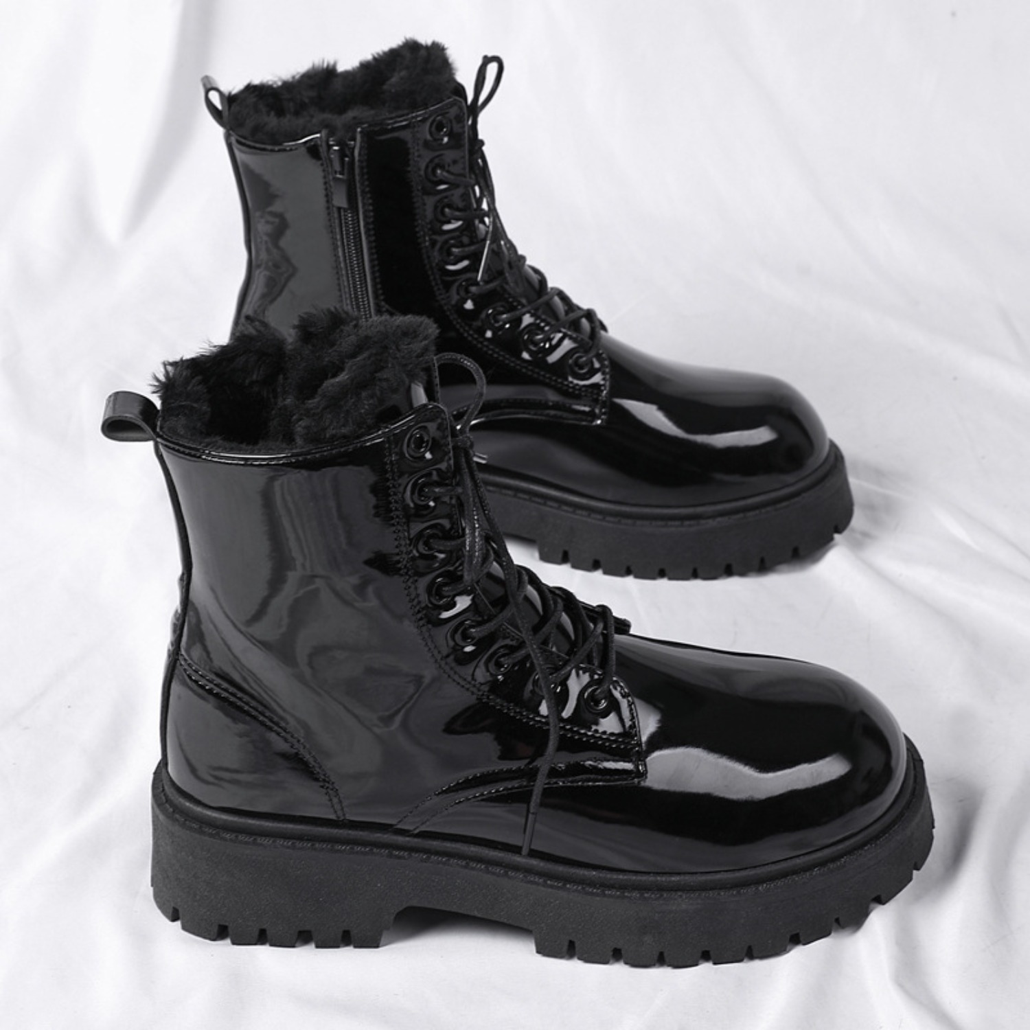 남성용 따뜻한 플러시 하이탑 부츠 겨울용 소프트솔 논슬 - Waterproof Winter Boot 리뷰 및 가격