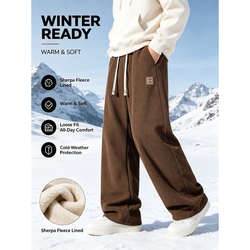 남성용 겨울 스포츠 바지 코듀로이 남성용 스트레이트 스 - Corduroy Pant Warm 리뷰 및 가격