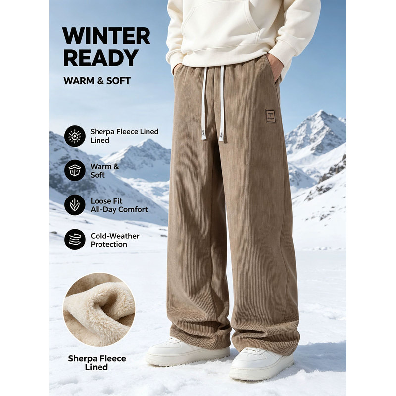남성용 겨울 스포츠 바지 코듀로이 남성용 스트레이트 스 - Corduroy Pant Warm 리뷰 및 가격